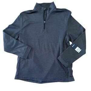 Ben Hogan Quarter Zip Pullover Mens XL Black Grey Performance Stretch Lg Sleeve